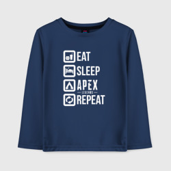 Детский лонгслив хлопок EAT - sleep - Apex - repeat