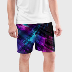 Мужские шорты спортивные Неоновая абстракция - фото 2