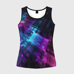 Женская майка 3D Неоновая абстракция