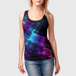 Женская майка 3D Неоновая абстракция - фото 2