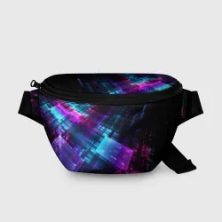 Поясная сумка 3D Неоновая абстракция