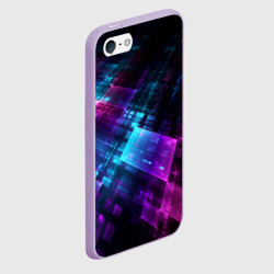 Чехол для iPhone 5/5S матовый Неоновая абстракция - фото 2