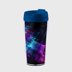 Термокружка-непроливайка Неоновая абстракция