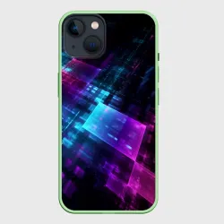 Чехол для iPhone 14 Неоновая абстракция