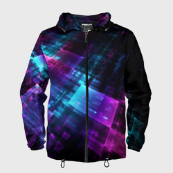 Мужская ветровка 3D Неоновая абстракция