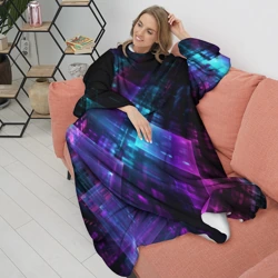 Плед с рукавами Неоновая абстракция - фото 2