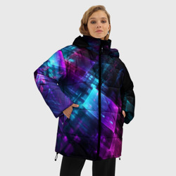 Женская зимняя куртка Oversize Неоновая абстракция - фото 2