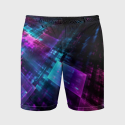 Мужские шорты спортивные Неоновая абстракция