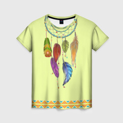 Женская футболка 3D индейское платье