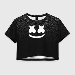 Женская футболка Crop-top 3D Marshmello black