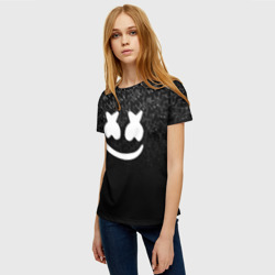 Женская футболка 3D Marshmello black - фото 2