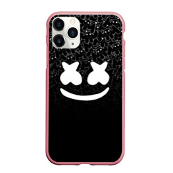 Чехол для iPhone 11 Pro Max матовый Marshmello black