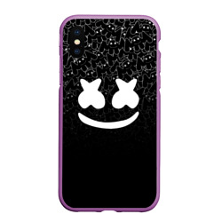 Чехол для iPhone XS Max матовый Marshmello black