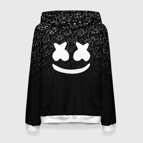 Женская толстовка 3D Marshmello black, цвет 3D печать