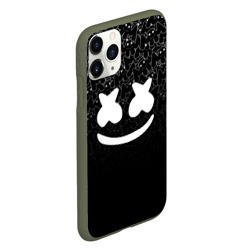 Чехол для iPhone 11 Pro матовый Marshmello black - фото 2