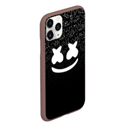 Чехол для iPhone 11 Pro Max матовый Marshmello black - фото 2