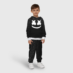 Детский костюм с толстовкой 3D Marshmello black - фото 2