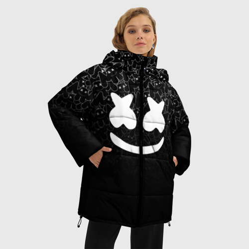 Женская зимняя куртка Oversize Marshmello black, цвет черный - фото 3