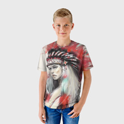 Детская футболка 3D Индейская девушка - фото 2