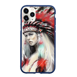 Чехол для iPhone 11 Pro Max матовый Индейская девушка