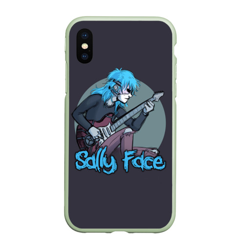 Чехол для iPhone XS Max матовый Sally Face, цвет салатовый