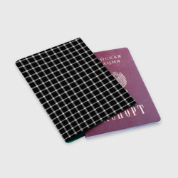 Обложка для паспорта матовая кожа Неуловимые серый точки - фото 2