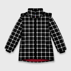 Зимняя куртка для девочек 3D Неуловимые серый точки