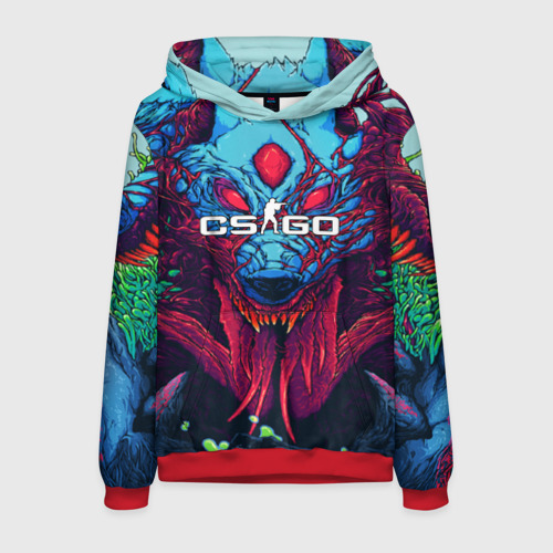 Мужская толстовка 3D Hyper beast, цвет красный