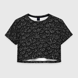 Женская футболка Crop-top 3D Штаны Marshmello black Маршмелло