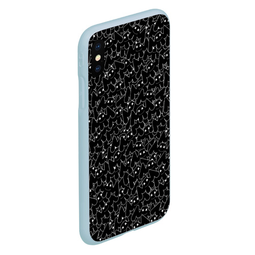 Чехол для iPhone XS Max матовый Штаны Marshmello black Маршмелло, цвет голубой - фото 3