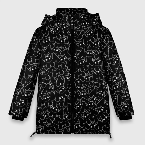 Женская зимняя куртка Oversize Штаны Marshmello black Маршмелло, цвет красный