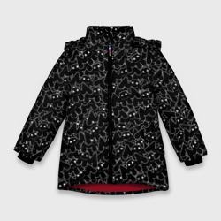 Зимняя куртка для девочек 3D Штаны Marshmello black Маршмелло