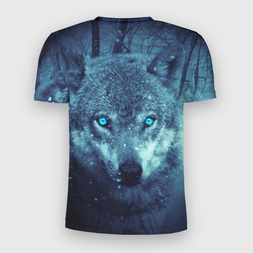 Мужская футболка 3D Slim Волк, цвет 3D печать - фото 2