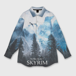 Мужская рубашка oversize 3D Skyrim