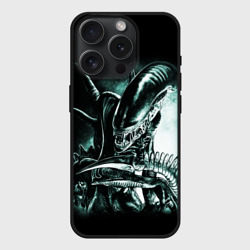 Чехол силиконовый для Apple iPhone 15 Pro матовый Чужой
