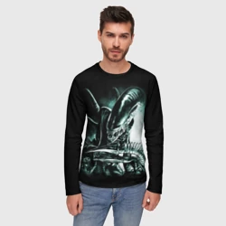 Мужской лонгслив 3D Чужой - фото 2