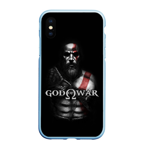 Чехол для iPhone XS Max матовый God of War, цвет голубой