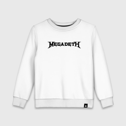 Детский свитшот хлопок Megadeth, цвет белый