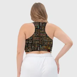 Женский спортивный топ 3D Этнический орнамент - Африка - фото 6