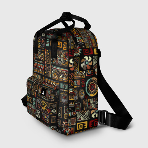Женский рюкзак 3D с принтом Этнический орнамент - Африка, фото на моделе #1