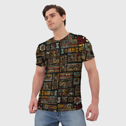 Мужская футболка 3D Этнический орнамент - Африка - фото 2