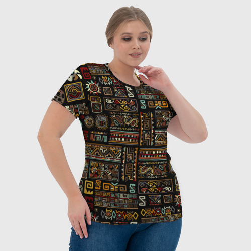 Женская футболка 3D с принтом Этнический орнамент - Африка, фото #4