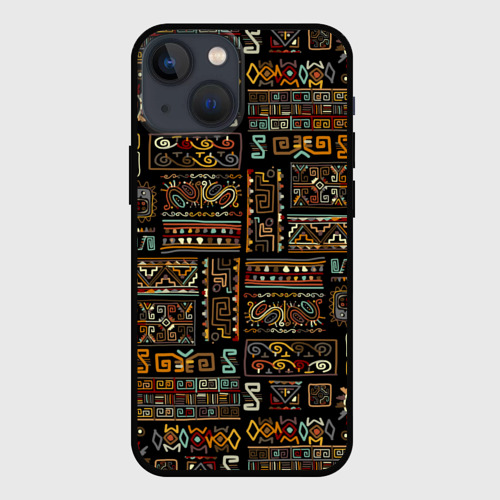 Чехол для iPhone 13 mini с принтом Этнический орнамент - Африка, вид спереди #2
