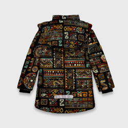 Куртка с принтом Этнический орнамент для любого человека, вид сзади №1. Цвет основы: черный