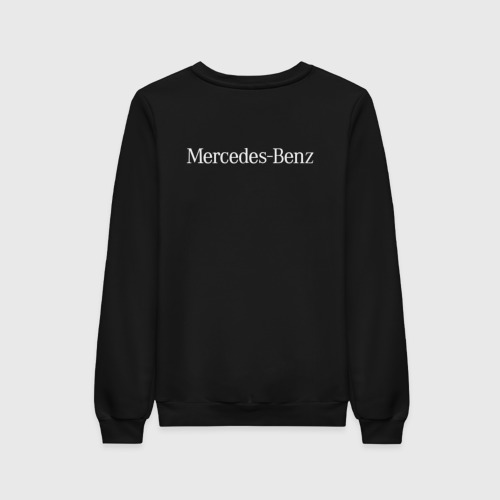 Женский свитшот хлопок с принтом MERCEDES-BENZ AMG | МЕРСЕДЕС, вид сзади #1