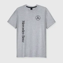 Мужская футболка хлопок Slim Mercedes-Benz AMG Мерседес