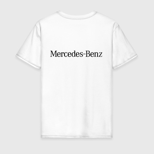 Мужская футболка хлопок Mercedes-Benz AMG Мерседес, цвет белый - фото 2