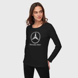 Женский лонгслив хлопок Mercedes-Benz AMG Мерседес - фото 2