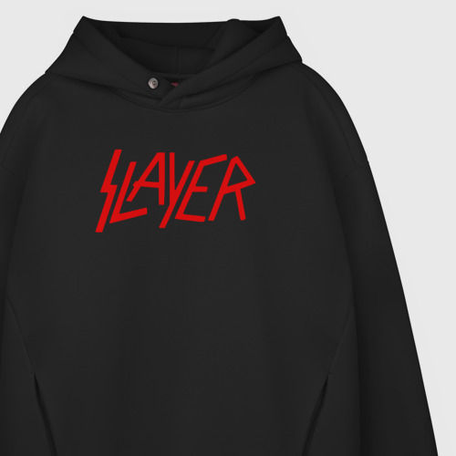 Мужское худи Oversize хлопок Slayer, цвет черный - фото 4