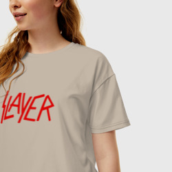 Женская футболка хлопок Oversize Slayer - фото 2